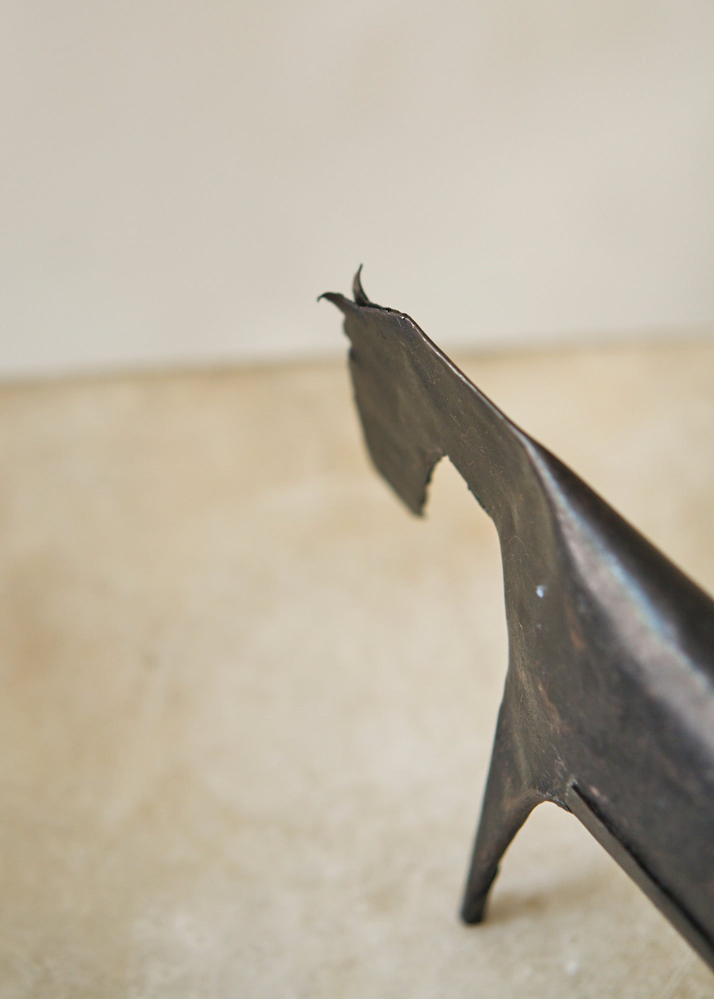 Folk Art Metal Horse Sculpture