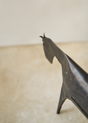 Folk Art Metal Horse Sculpture