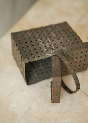 Antique Woven Metal Basket