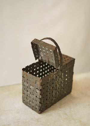 Antique Woven Metal Basket