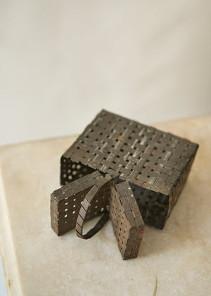 Antique Woven Metal Basket