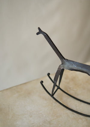 Folk Art Metal Rocking Horse
