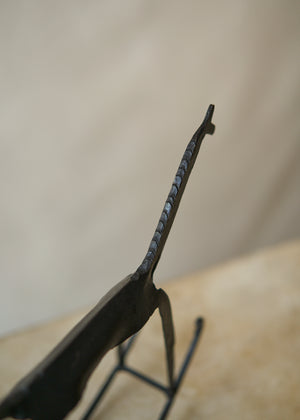 Folk Art Metal Rocking Horse