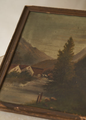 Quiet Mountain Valley Oil Painting