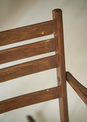 Vintage Slat Wood Folding Rocker