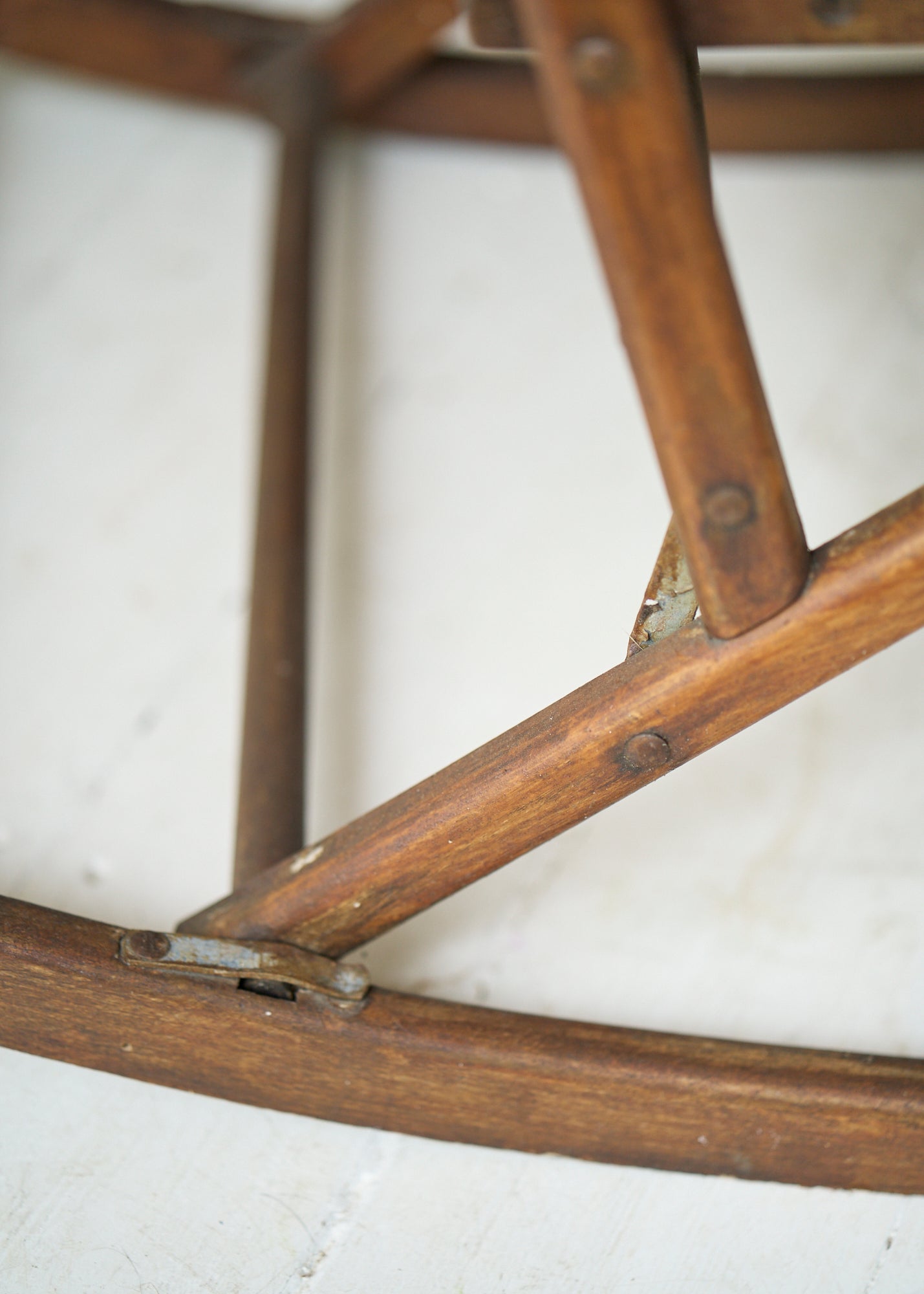 Vintage Slat Wood Folding Rocker