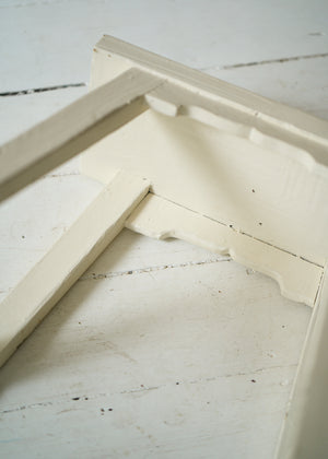 Painted White Wood Stool