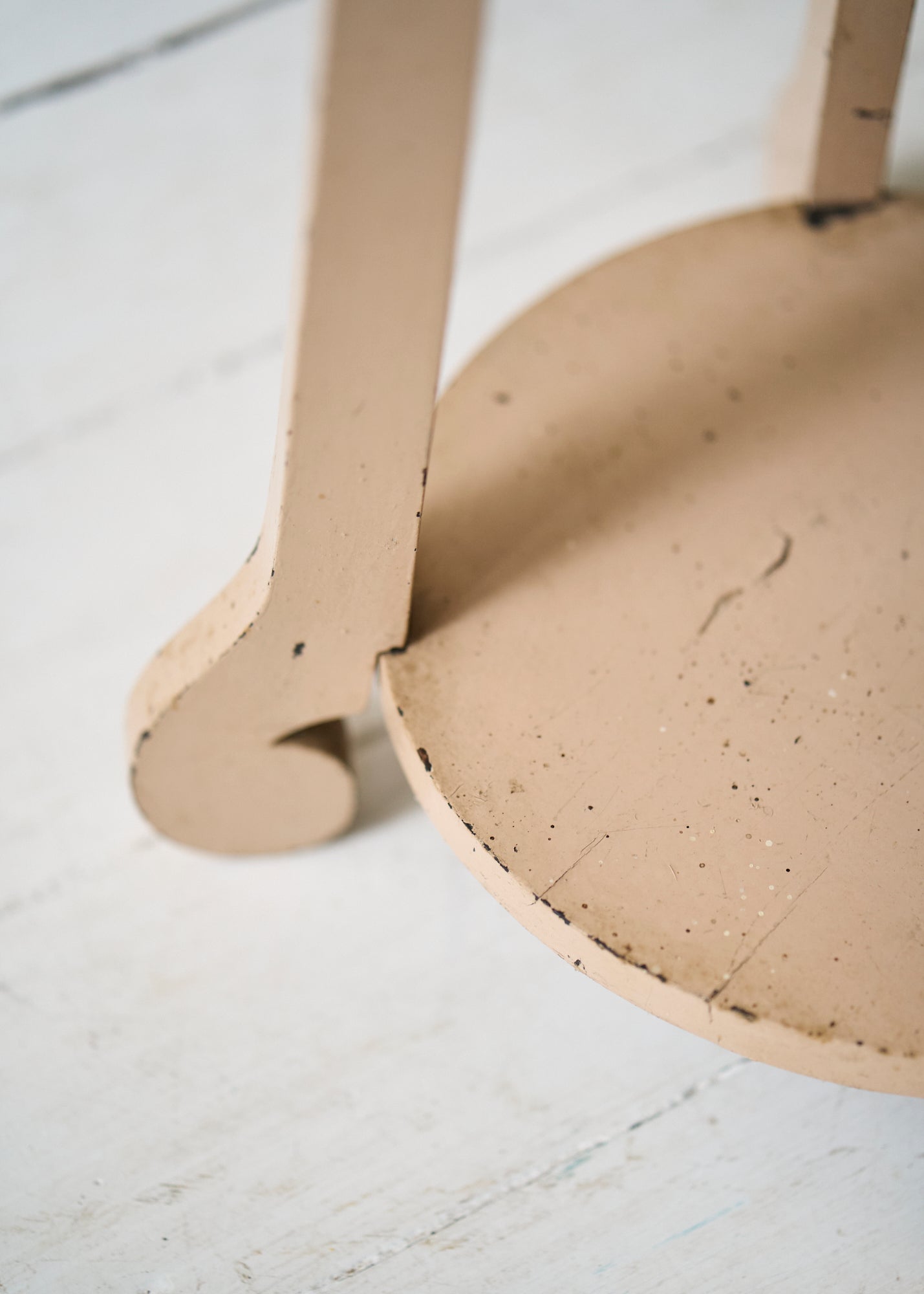 Vintage Painted Wooden Stool