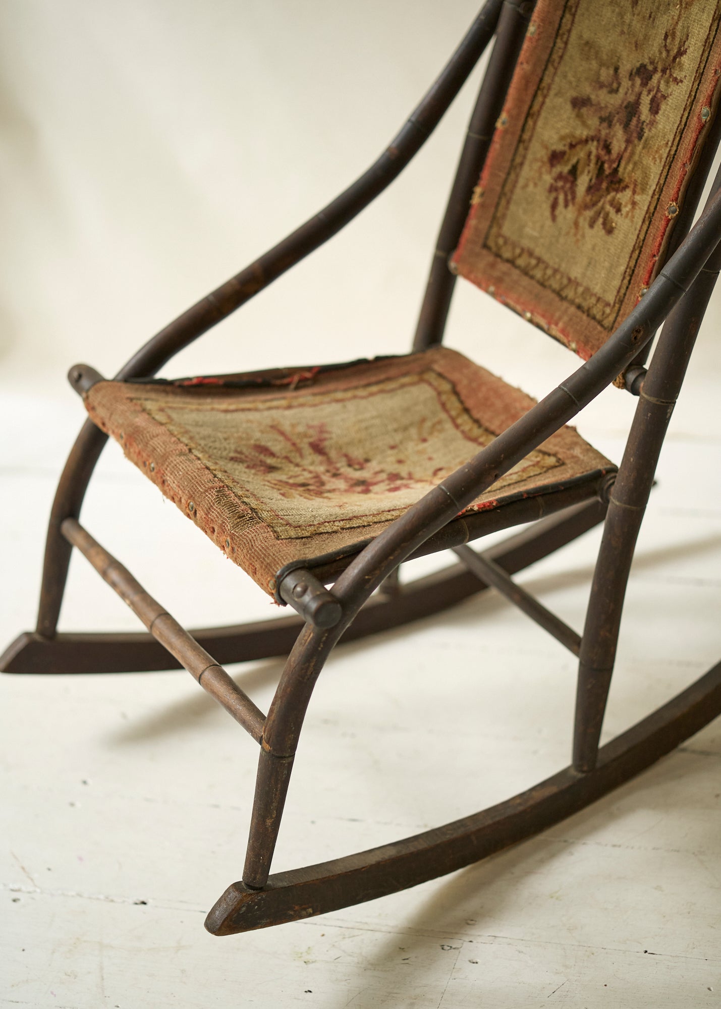 Victorian Fabric Rocking Chair