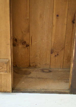 Antique Rustic Pine Hall Cabinet