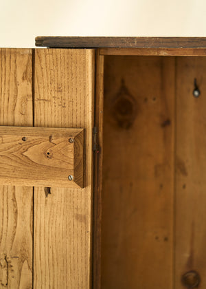 Antique Rustic Pine Hall Cabinet
