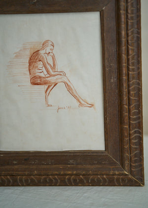 1920's era Male Figure Drawing