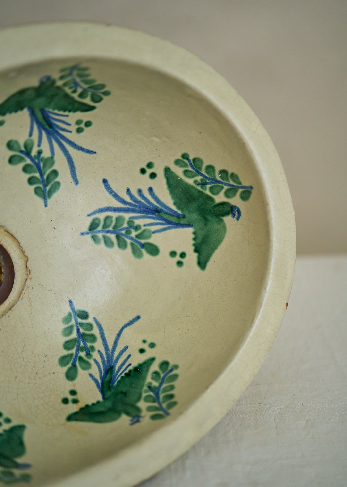 Vintage Hand Painted Ceramic Sink