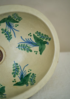 Vintage Hand Painted Ceramic Sink