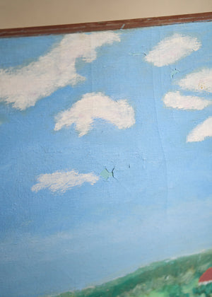 Mid Century Oil Painting, A View in Westchester