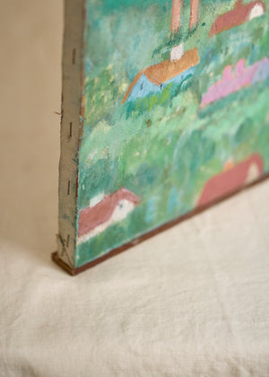Mid Century Oil Painting, A View in Westchester
