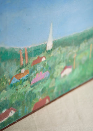 Mid Century Oil Painting, A View in Westchester