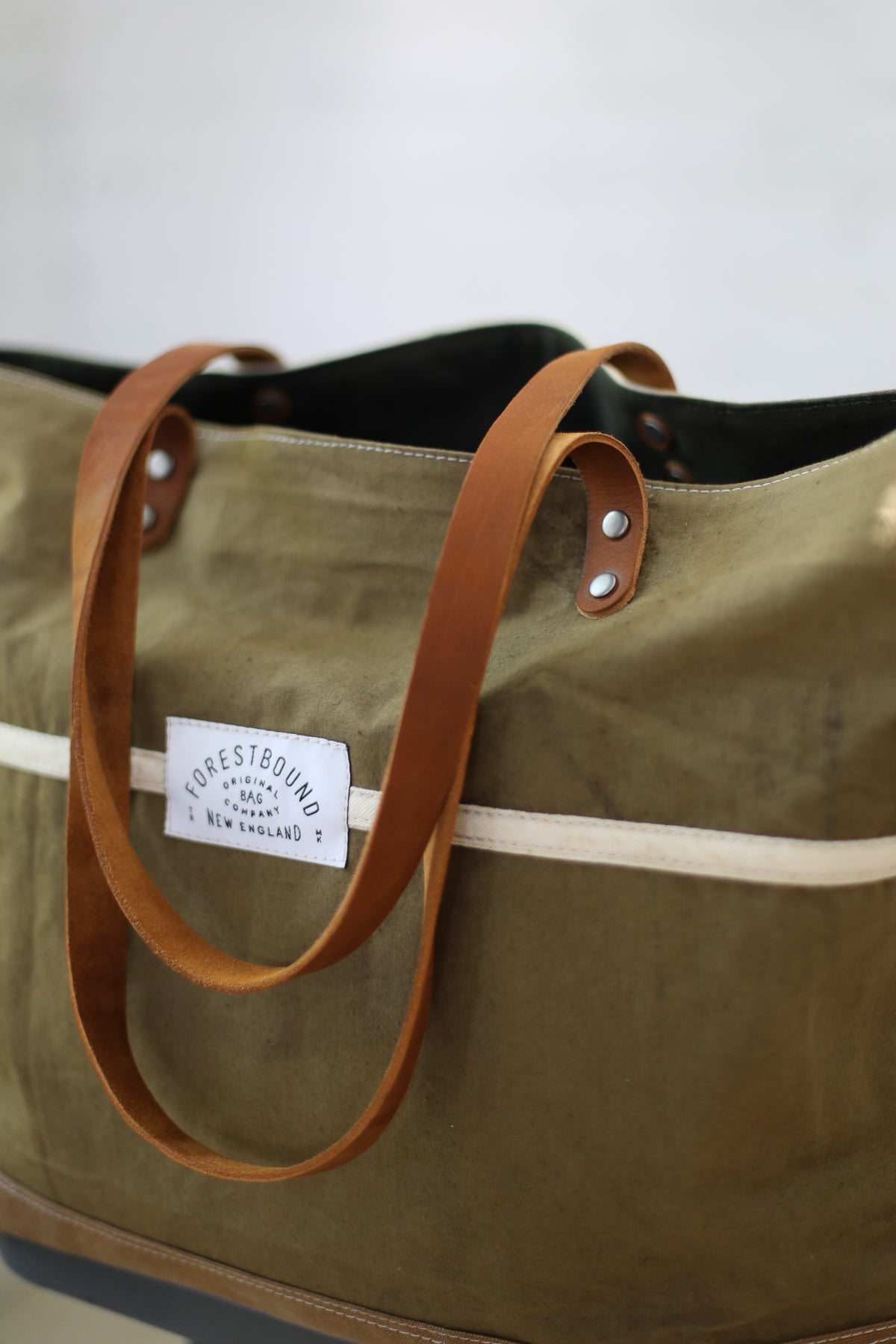 1950's era Salvaged Canvas and Work Apron Tote Bag