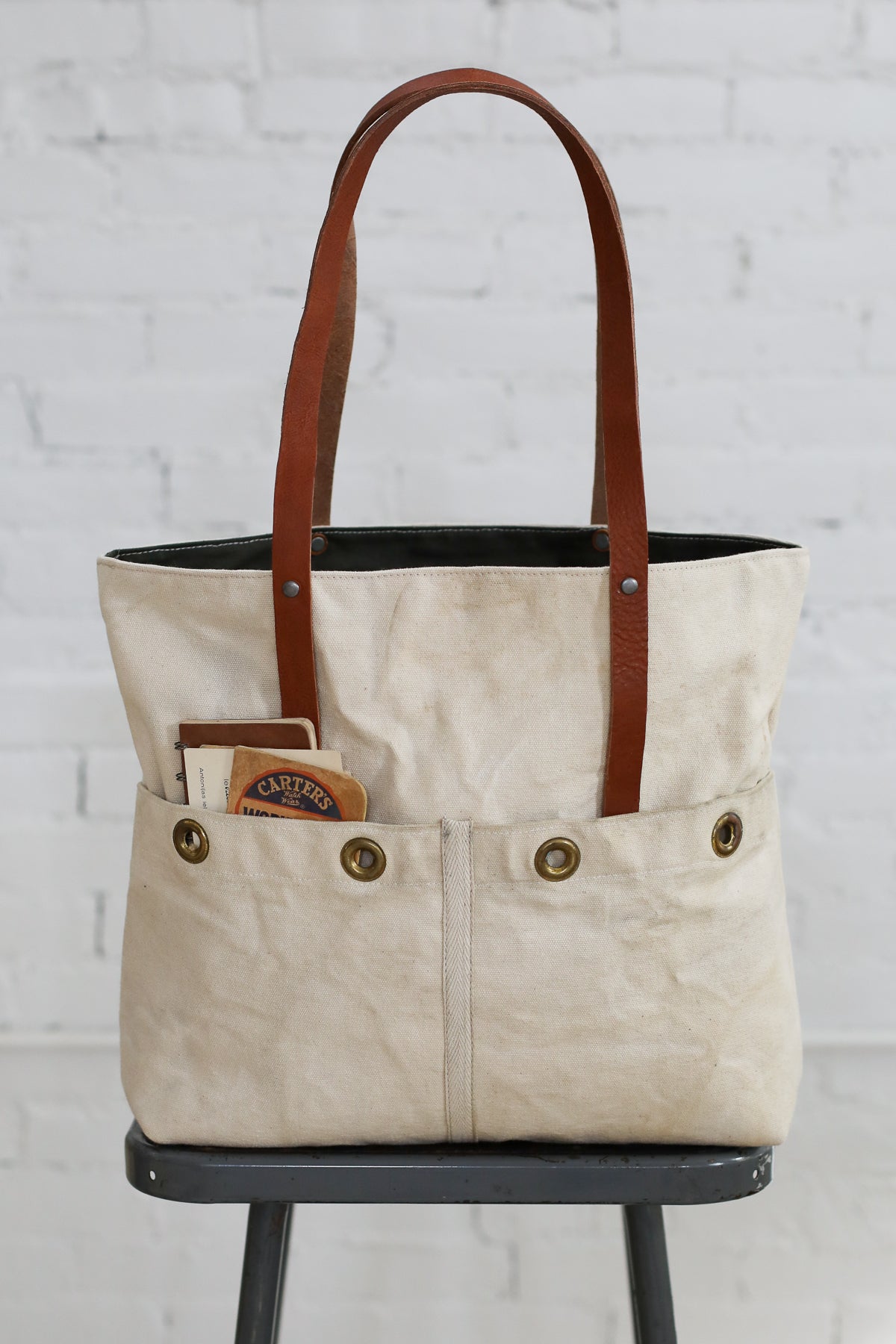 WWII era Salvaged USN Canvas Tote Bag