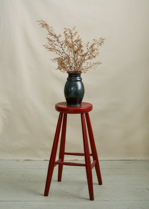 Vintage Red Wood Stool – FORESTBOUND