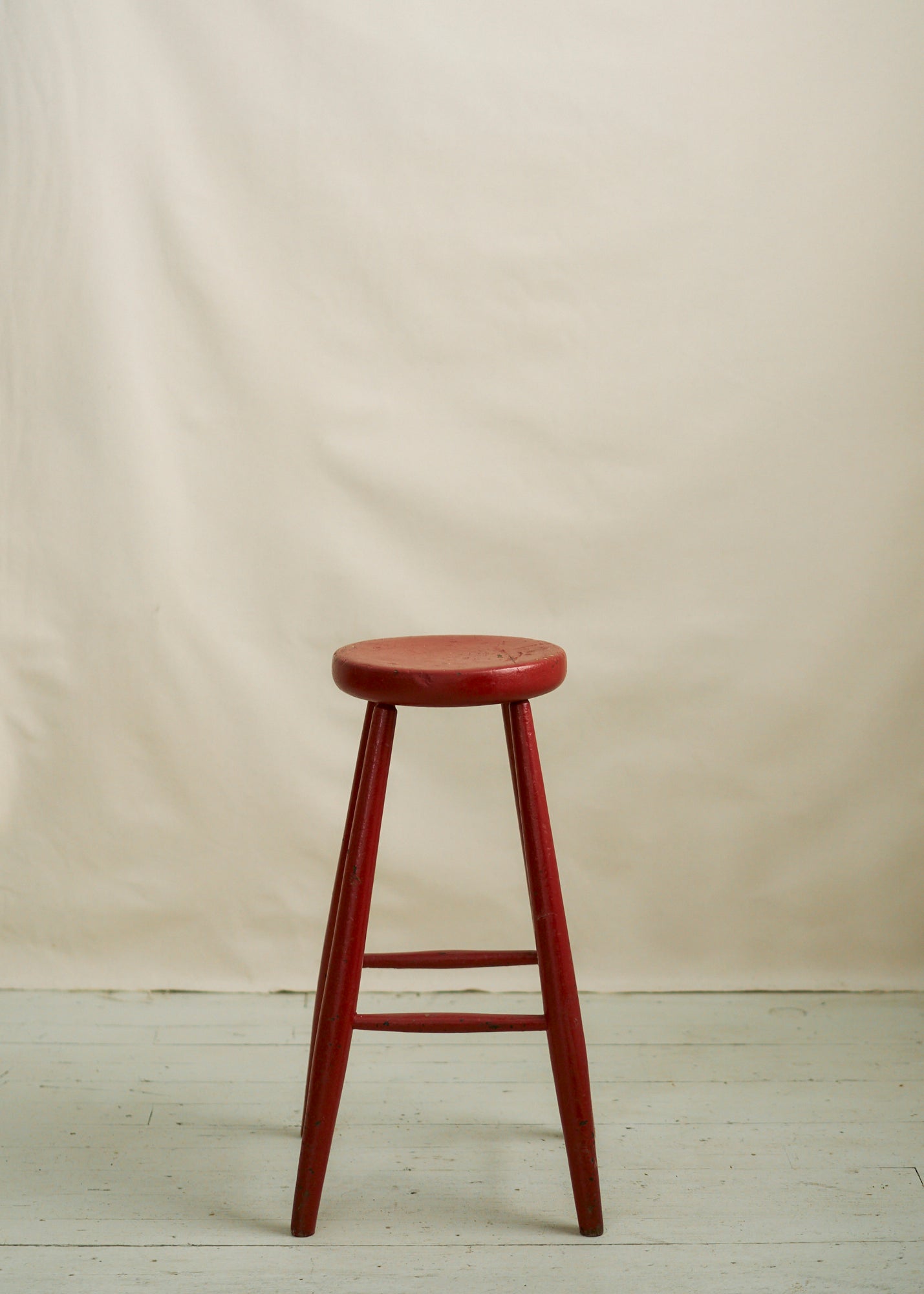 Vintage Red Wood Stool – FORESTBOUND
