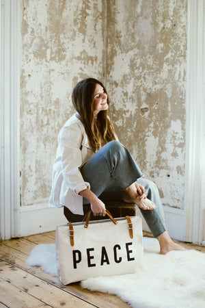 PEACE Canvas Utility Bag