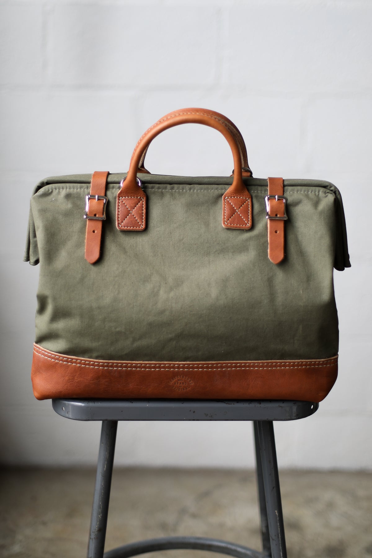 WWII era Salvaged Canvas Carryall