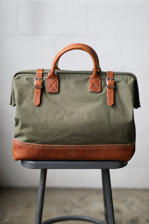 WWII era Salvaged Canvas Carryall