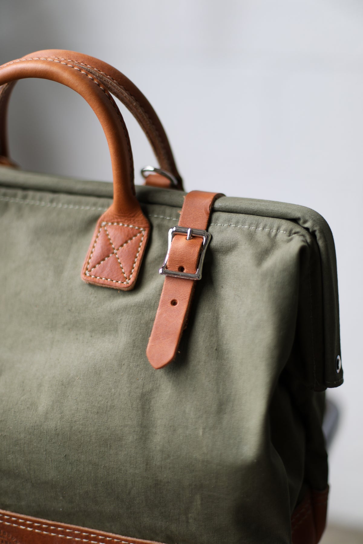 WWII era Salvaged Canvas Carryall