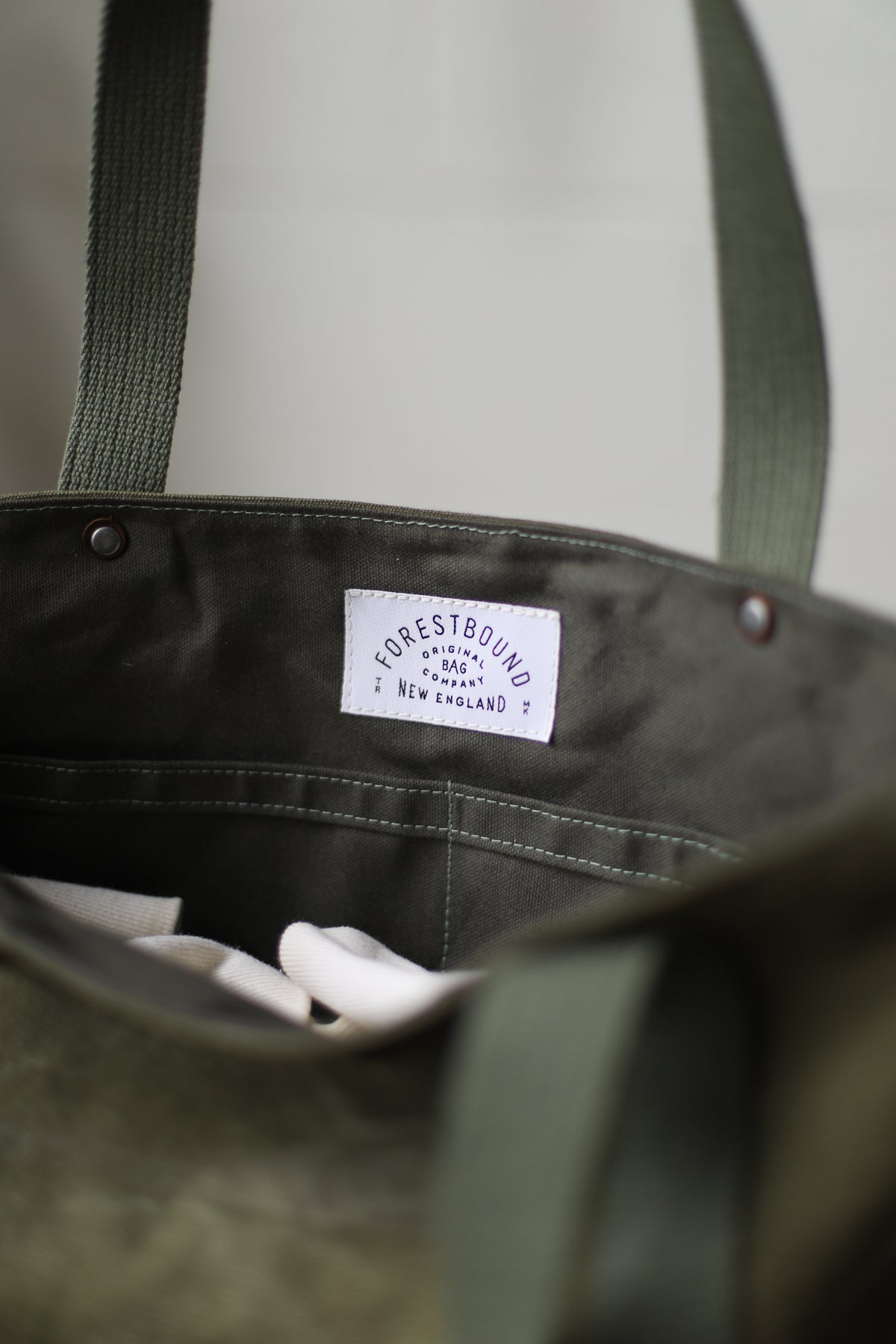 WWII era Salvaged Canvas Tote Bag