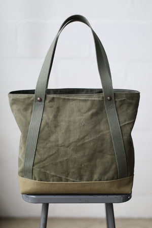 WWII era Salvaged Canvas Tote Bag