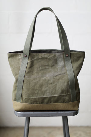 WWII era Salvaged Canvas Tote Bag
