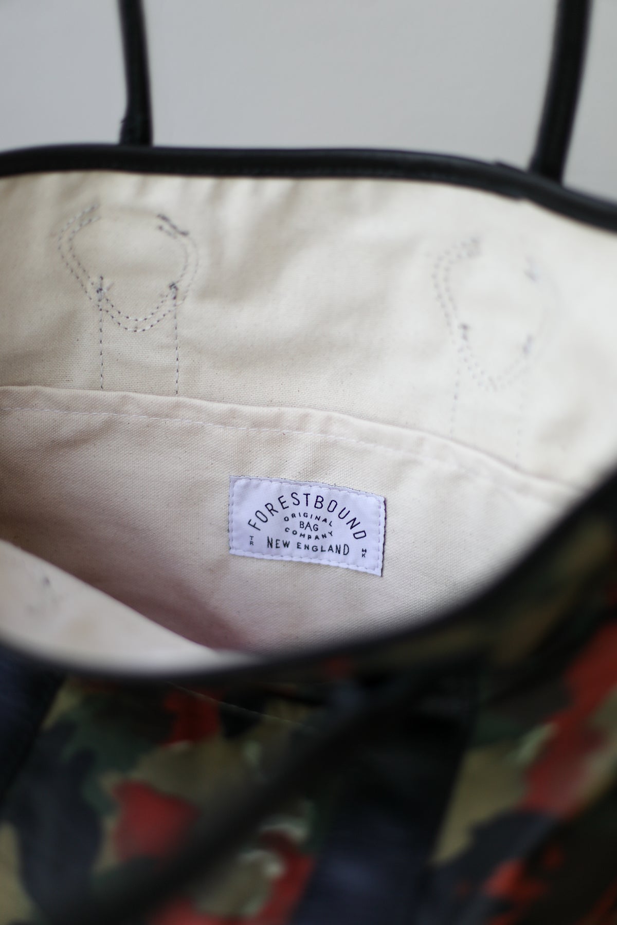 1950's era Salvaged Swiss Camo Tote Bag