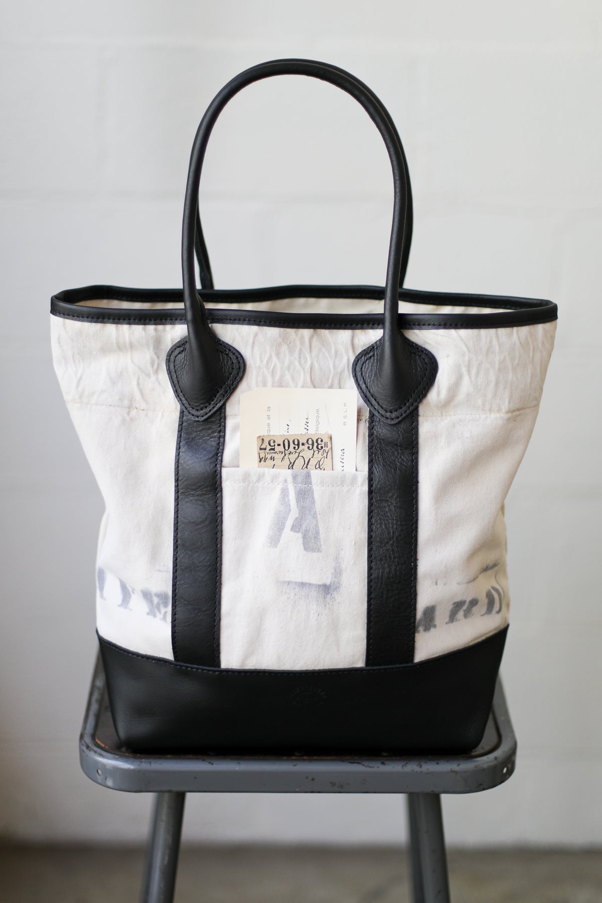 WWII era Salvaged Canvas Tote Bag