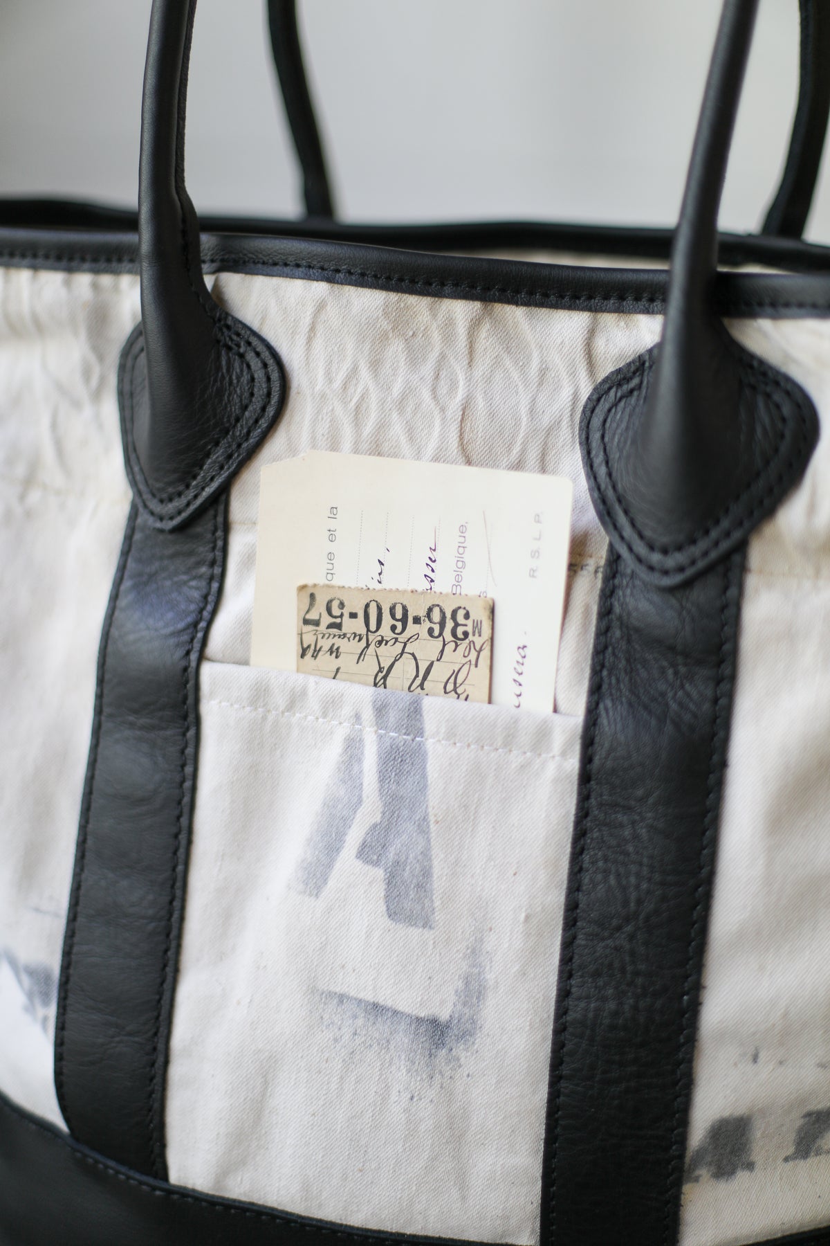 WWII era Salvaged Canvas Tote Bag