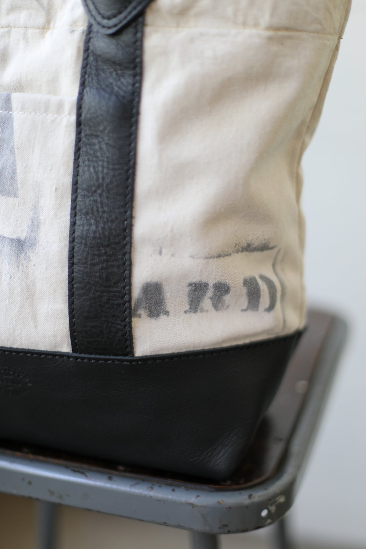 WWII era Salvaged Canvas Tote Bag
