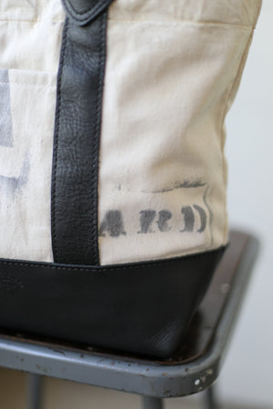 WWII era Salvaged Canvas Tote Bag
