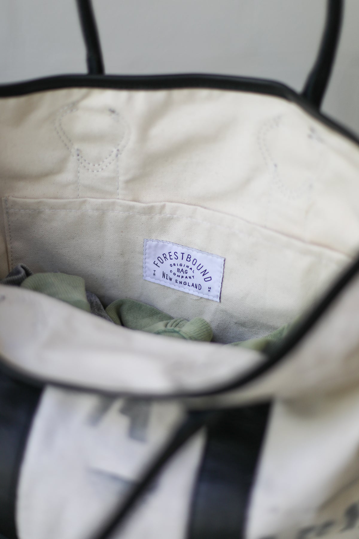 WWII era Salvaged Canvas Tote Bag