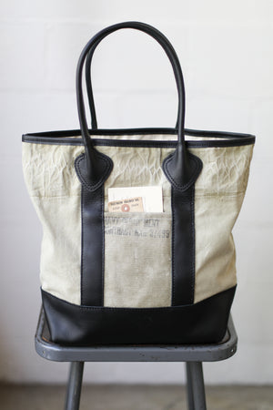 WWII era Salvaged Canvas Tote Bag