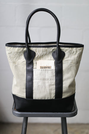 1940's era Salvaged Canvas Tote Bag