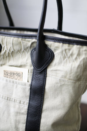 1940's era Salvaged Canvas Tote Bag