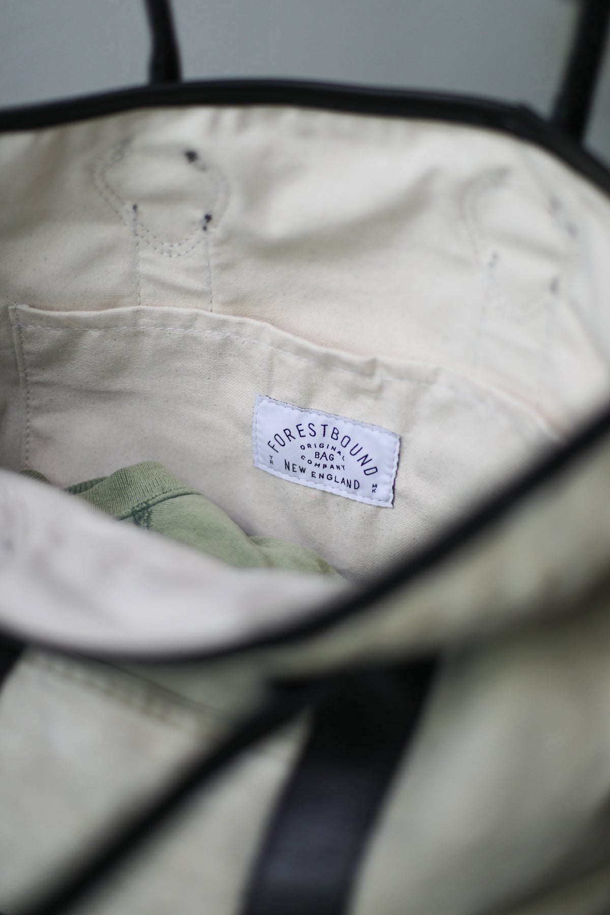1940's era Salvaged Canvas Tote Bag