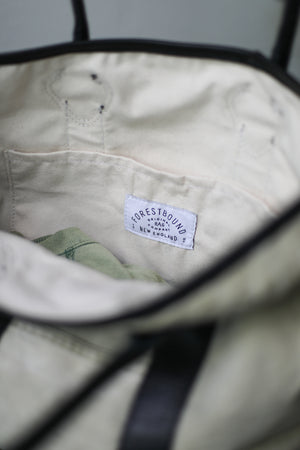 1940's era Salvaged Canvas Tote Bag