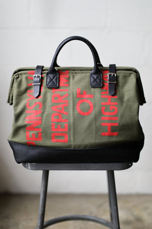 1950's era Salvaged Canvas Carryall