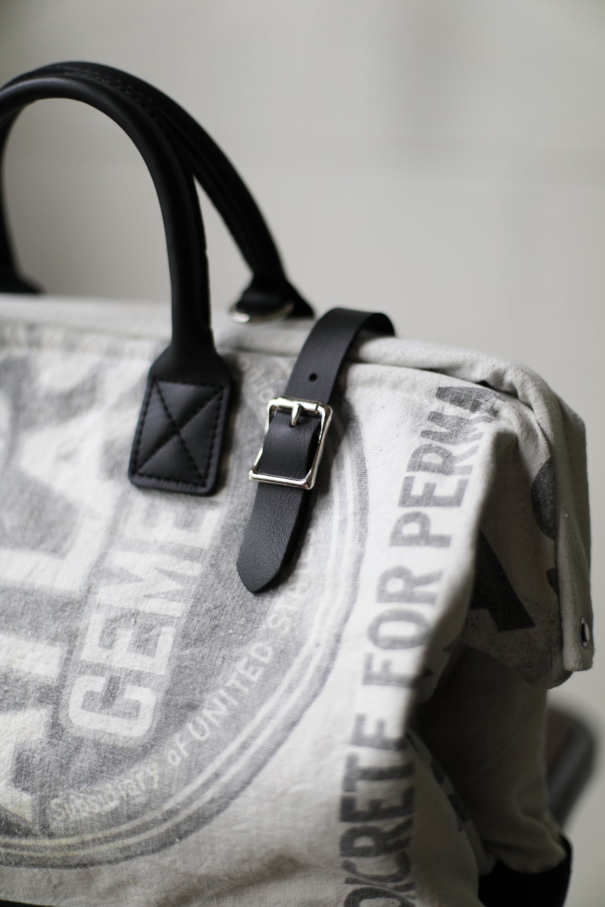 1940's era Salvaged Canvas Carryall