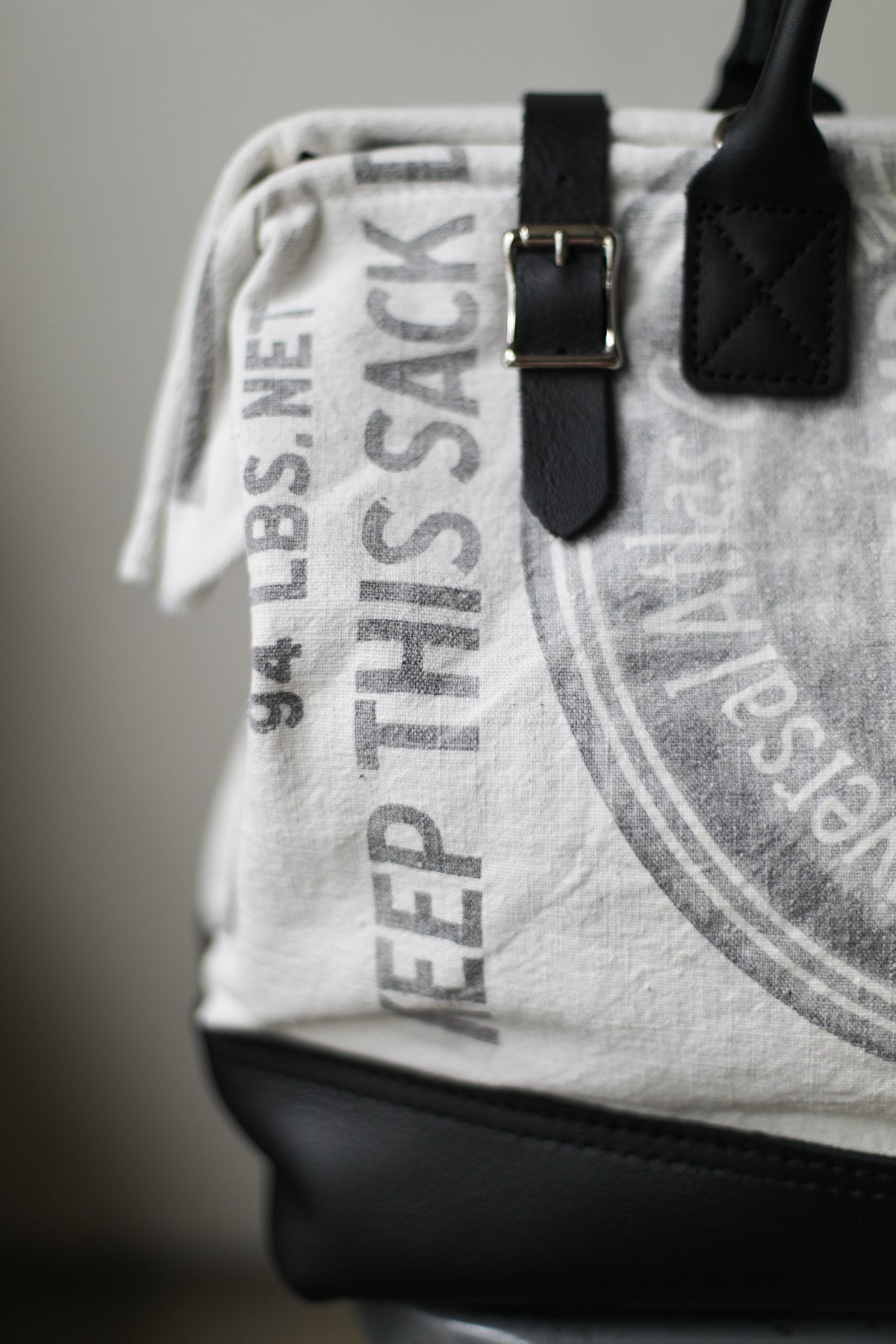 1940's era Salvaged Canvas Carryall
