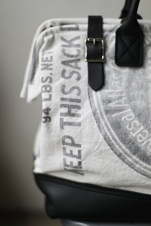 1940's era Salvaged Canvas Carryall