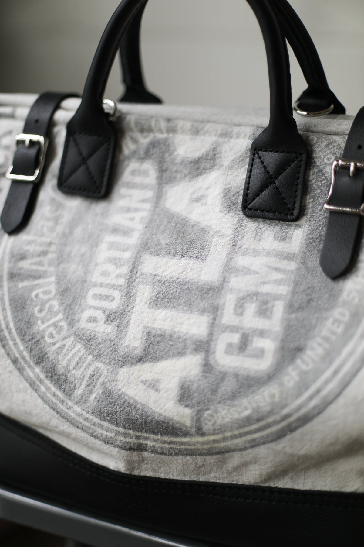 1940's era Salvaged Canvas Carryall