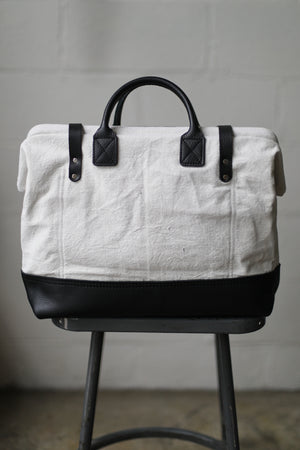 1940's era Salvaged Canvas Carryall