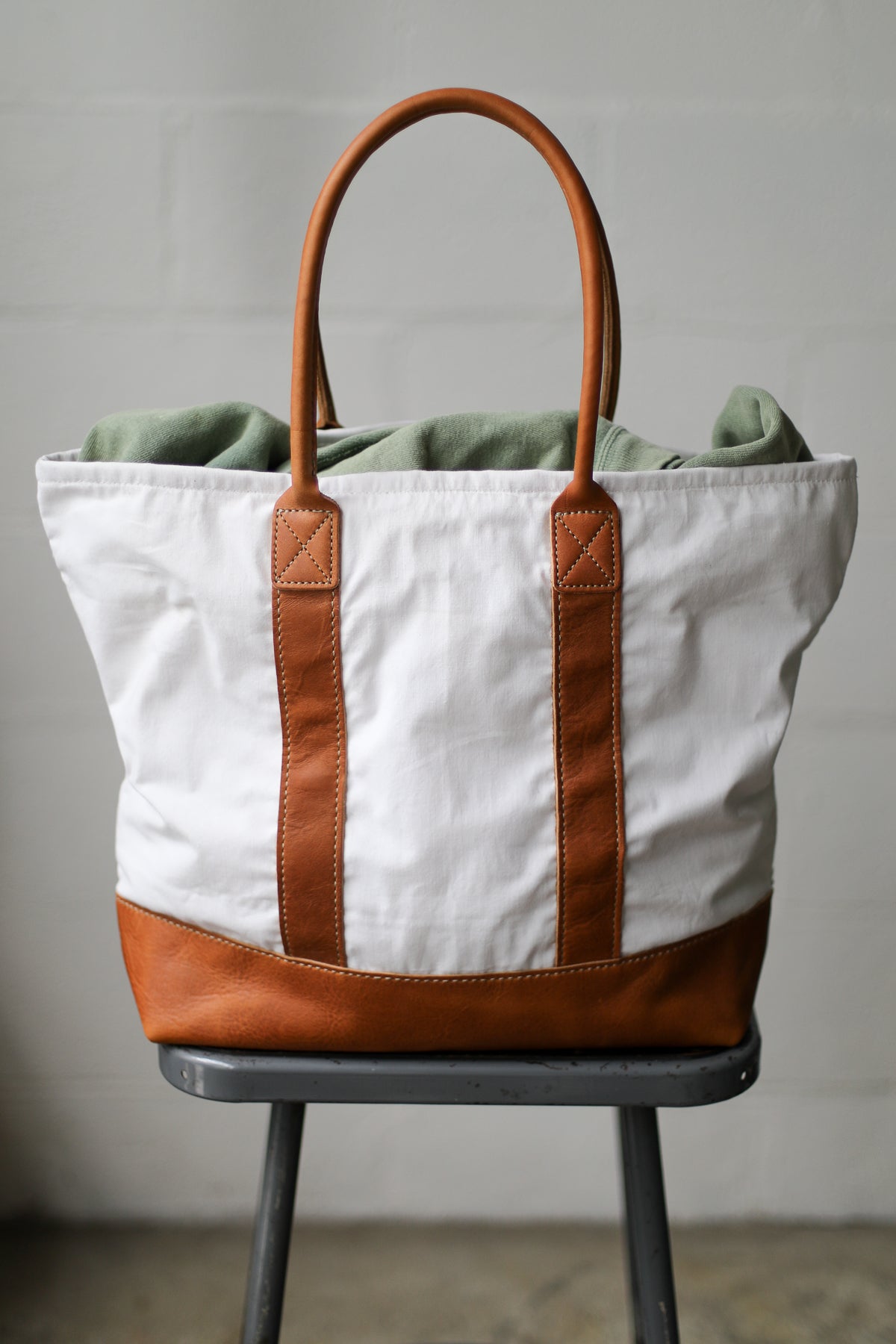 1940's era Salvaged Canvas Tote Bag